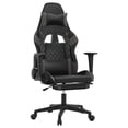 thumbnail image 1 of Silla para videojuegos VidaXL con respaldo ajustable en altura, negro y gris, 1 of 9