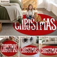 thumbnail image 5 of Merry Christmas Round Area Rug 3.3Ft Washable Circle Rugs for Dining Room Table, Winter Xmas Red Modern Art Non-Slip Carpet Floor Mats Indoor Outdoor Carpet Runner Aesthetic Home Decor, 5 of 8