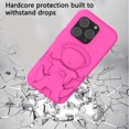 thumbnail image 7 of Dteck for iPhone 16 Pro Max Case with Hidden Stand, Military Grade Drop Protection EVA Shockproof Protective Phone Case for iPhone 16 Pro Max,Rose, 7 of 7