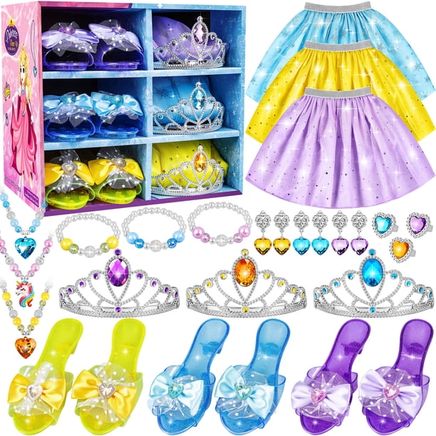 Set boutique de zapatos de vestir y joyas de princesa para niñas