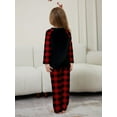 thumbnail image 4 of WIBACKER Kids Christmas Plaid Deer Pajamas Long Sleeve Holiday Pjs Set Toddler Boys Girls Xmas Jammies 2-14 Years, 4 of 10