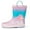 Purple Mermaid, variant on Bocca Kids Rain Boots Rainbow Cloud Rain Boots For Girls with Handles 11M
