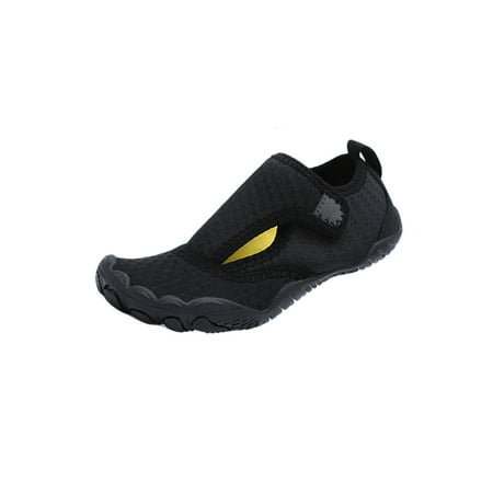 

Tenmix Girls Boys Aqua Socks Barefoot Beach Shoe Slip On Water Shoes Quick Dry Flats Outdoor Comfort Breathable Black Style A 13C