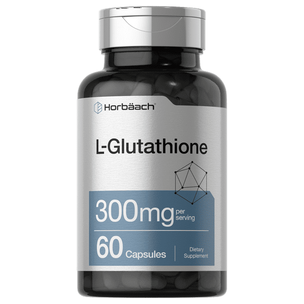 L Glutathione | 300mg | 60 Capsules | by Horbaach - Walmart.com