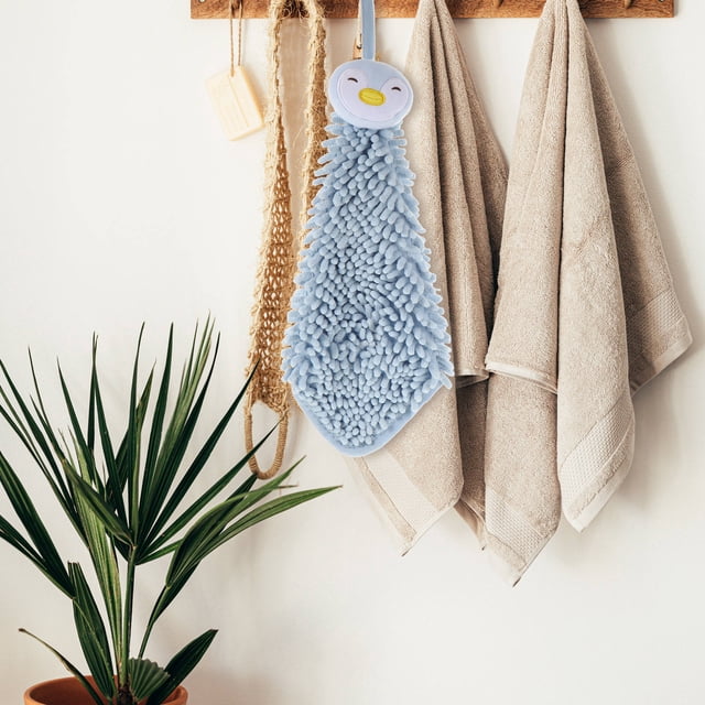 WEUVEB 2Pcs Lovely Hanging Hand Towels Soft Absorbent Quick-Drying Towels for Home Use