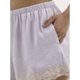 thumbnail image 3 of No Boundaries Satin Sleep Shorts with Scallop Lace Trim, 1.75'' Inseam, Women’s, 3 of 4