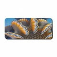 thumbnail image 1 of Nautical Computer Mouse Pad, Shells in the Sea Ocean Sci Fi Style Featured Graphic, Rectangle Non-Slip Rubber Mousepad X-Large, 35" x 15" Gaming Size, Blue and Apricot, by Ambesonne, 1 of 2