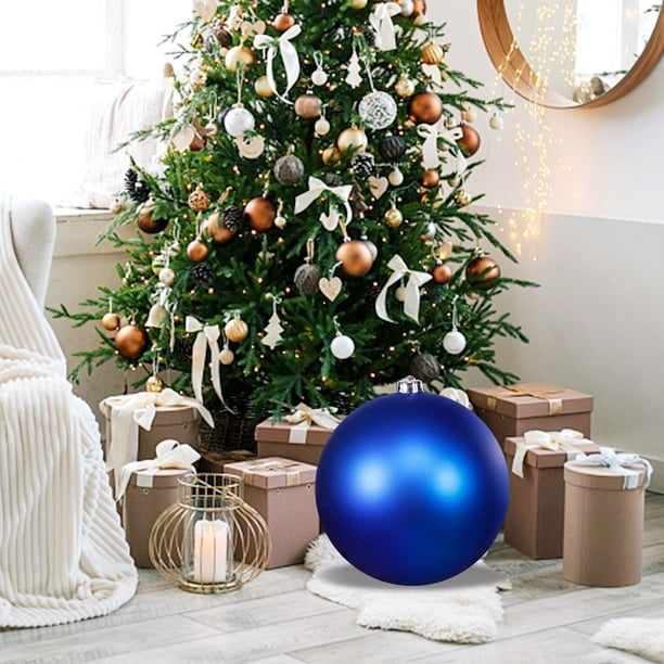 Matte Ornament Shatterproof Proof Plastic Drilled Cap With Floral Christmas Ornaments For Tree Decor