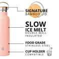 thumbnail image 5 of Elemental Classic Insulated Water Bottle, Leak Proof Thermos Water Bottle with Bamboo Lid and Metal Ring, Reusable Insulated Stainless Steel Water Bottle, 25oz - Blush Pink, 5 of 9