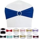 thumbnail image 2 of Bandas de licra para sillas, 50 unidades, lazos elásticos para sillas con hebilla deslizante para decoración de banquetes de bodas (azul real), 2 of 5