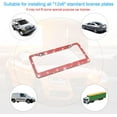 thumbnail image 5 of 2PCS Bling Car License Plate Frame, Handcrafted Crystal Stainless Steel License Plate Frame, Sparkly, Durable, Universal Fit, Car Accessories for Girls, Women (Red), 5 of 14