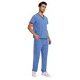 thumbnail image 4 of Scrubs Uniforms Women Nurse Clothes Thin Nursing Scrub Top Elastic Scrubs Pants Doctor Workwear Spa Overalls, 4 of 6
