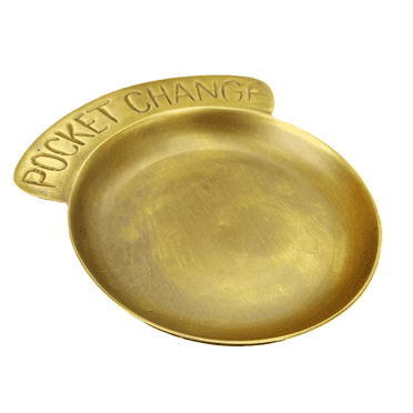 Brass Pocket Change Collectable Dish / Brass Retro Style Coin Holder / Jewelry Tray