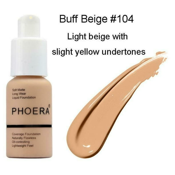 PHOERA Liquid Foundation Professional Makeup Full Coverage Fast Base