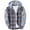 Blue, variant on Fozruso Mens Spring And Autumn Plaid Stitching Long Sleeved Casual Hooded Jacket Top