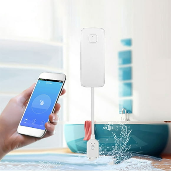 Dvkptbk Smart Water Level Alarm WIFI Water Immersion Sensor with Water Leakage Sound Alarm Sensor Detection,connected to Smart Voice Assistant,APP Remote Monitoring Smart Water Sensor on Clearance