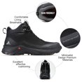 thumbnail image 3 of Botas de senderismo HUMTTO para hombre, todo terreno, impermeables, negras, 3 of 9