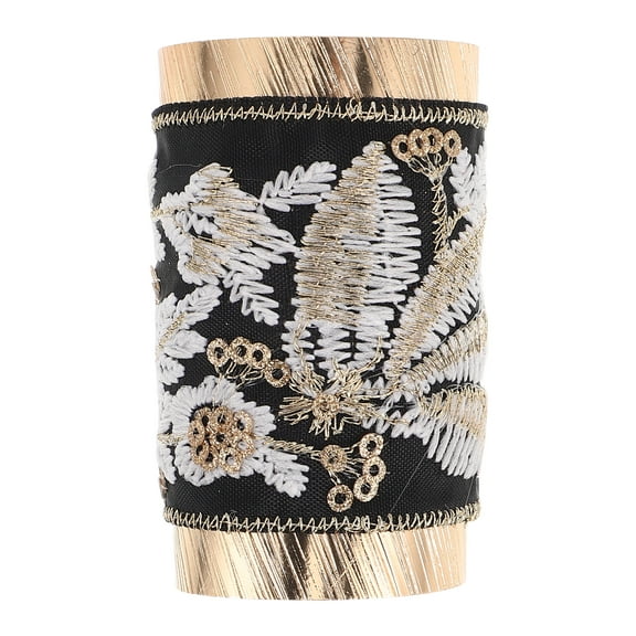 MRLESS Metal Hair Ties for Women, Stylish Ponytail Holders with Embroidered Flower Clip, High Ponytail Buckle Hair Rings, Accessories for Thin and Thick Hair