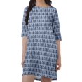 thumbnail image 4 of Moomaya Robes Courtes d'Été pour Femmes Imprimées Coupe Droite en Georgette Mousse Robe Évasée, 4 of 4