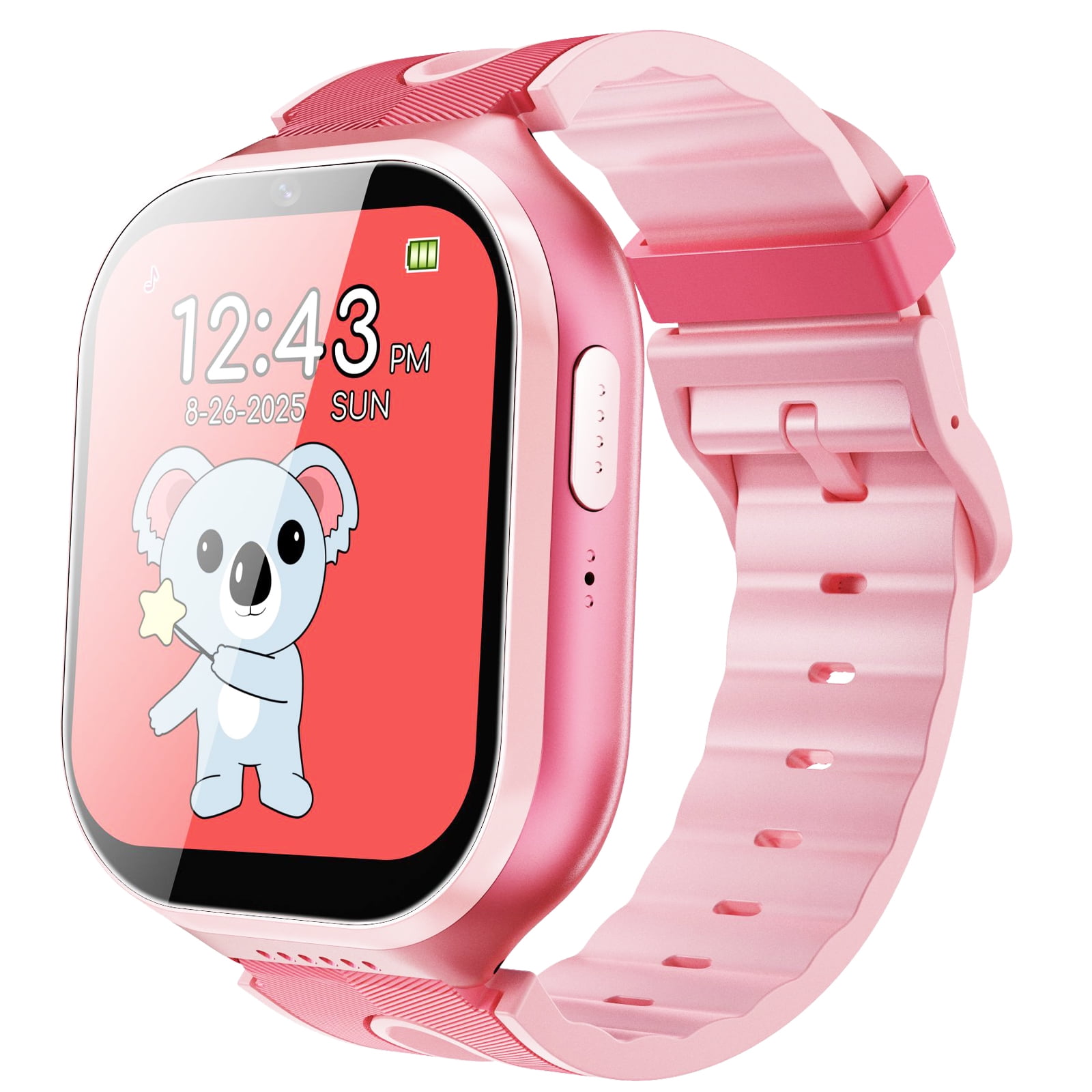Kids Smart Watch for Boys Girls, 1.83"HD Smartwatch for Kids with Habit Tracker, 26 Games, Video Camera Music Player Pedometer Alarm Clock, Waterproof Smartwatches, Boys Girls Birthday Gift Pink