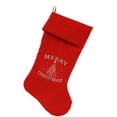 thumbnail image 5 of Velvet Christmas Stocking Screen Printed, "Shimmer Christmas Tree", 5 of 5