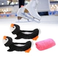thumbnail image 1 of Cubiertas de cuchillas para patines de hielo, cubierta para patinaje, ropa elástica portátil para patines, Protector de cuchillas para patines, acceso Pingüino Rosa Rosa, 1 of 8