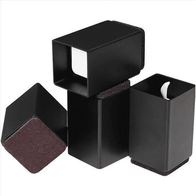 Elevador de muebles de acero al carbono para mayor altura, elevadores de cama autoadhesivos con base de tela no tejida, soporta muebles pesados para espacio de almacenamiento y protección del piso, 4