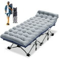 Slsy Folding Camping Cots for Adults, 75"x28" Heavy Duty Sleeping Cots