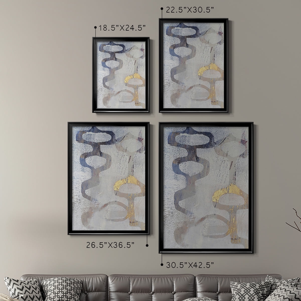 Linx I Premium Framed Print, in Gold, Black, or Silver - Ready to Hang