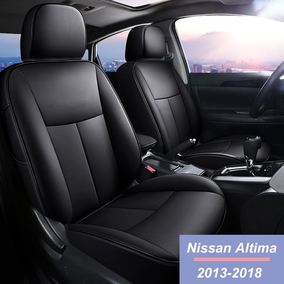 IKABEVEM Custom Fit Seat Covers for Nissan Altima 2013-2018 Waterproof Car Seat Covers (Full Set, Black)