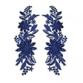 thumbnail image 1 of veasfak 2x2Pcs Lace Applique Flower Embroidery Applique for Wedding Prom Dress Clothes Dark Pcs, 1 of 9