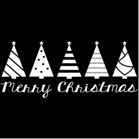 Christmas Star Quotes And Sayings (Trees) Merry Christmas 12.5x30 wall saying vinyl lettering decal home decor art quote sticker ()