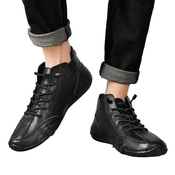 Chenyee Mens Casual Ankle Boots Slip On Lightweight Sneakers Comfortable Walking Driving Shoes