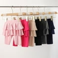 thumbnail image 6 of EnJoCho Girls Ruffle Skirt Attached Leggings Pantskirt Skinny Stretch Five Length Skirted Pants Bottoms 4-12 Years Playwear Casual Cute Toddler, 6 of 6