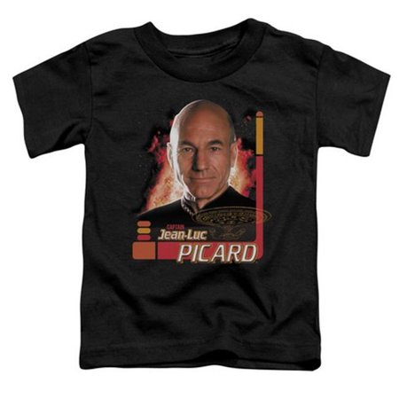 

Trevco Star Trek-Captain Picard - Short Sleeve Toddler Tee - Black- Large 4T