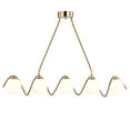 thumbnail image 2 of Dazzle 36 in. 5-Light Indoor Brass Finish Chandelier with Light Kit, 2 of 5