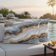 thumbnail image 2 of Outdoor Pillow Cover Ombre Gray Golden Marble Texture Set of 2 Waterproof Throw Pillowcases Abstract Art Decorative Patio Furniture Pillows for Couch Garden Indoor & Outdoor Use, 2 of 9