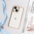 thumbnail image 5 of for iPhone 14 Plus Clear Case with Camera Lens Protector Luxury Plating Phone Case Slim Soft TPU Shockproof Protective Phone Case for iPhone 14 Plus 6.7 inch Women Men, Gold, 5 of 13