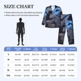 thumbnail image 4 of Balery Black And Blue Lightning Dragon Pijama para Hombre de Dos Piezas con Manga Larga, Conjunto de Dormir y Descanso Suave con Bolsillos-X-Large, 4 of 7