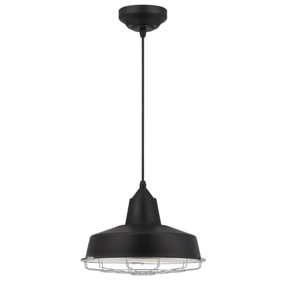 Westinghouse Academy LED Pendant Black Finish Chrome Cage
