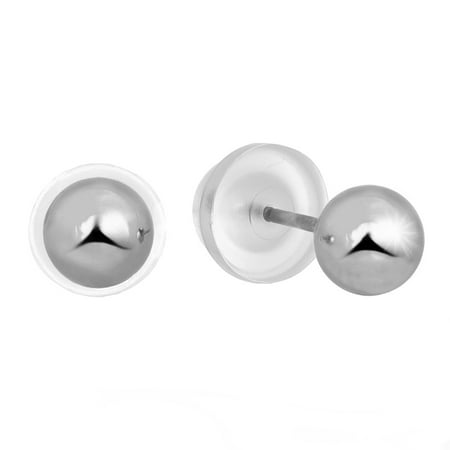 14k White Gold Ball Stud Earrings 2mm 3mm 4mm 5mm 6mm 7mm 8mm 10mm 14k White Gold Ball Stud Earrings 2mm 3mm 4mm 5mm 6mm 7mm 8mm 10mm