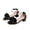 Black, variant on Gyujnb Girls' Elegant Pearl Flower Heeled Dress Shoes Comfortable Adjustable Strap for Party & Wedding, Open Toe Low Heel,9-9.5 Years