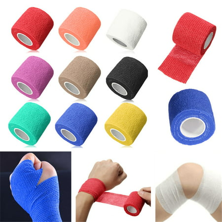 Solid Color Self-Adhesive Bandage First Aid Supplies Medical Health Care Treatment Gauze (Best Color Braces For Dark Skin)