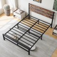 thumbnail image 5 of Full Size Bed Frame-Classic Metal Platform Bed Frame,Mattress Foundation with Steel Slat Support,Under Foundation Storage, No Box Spring Needed, Easy Assembly, Max Weight 400 lbs, Brown, 5 of 9