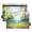 Cartoon Forest and Rainbow, variant on Cartoon Dinosaur Surfing 2 Pack Pencil Pouch for 3 Ring Binder Smooth Zipper Folders with Pockets Clear Window Pencil Case
