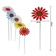 thumbnail image 2 of Happy Date 10Pcs Floral Garden Stake Decor, Outdoor Plant Pick Water Proof Metal Flower Stick for Lawn Yard Patio,Pathway Ornament, 2 of 10
