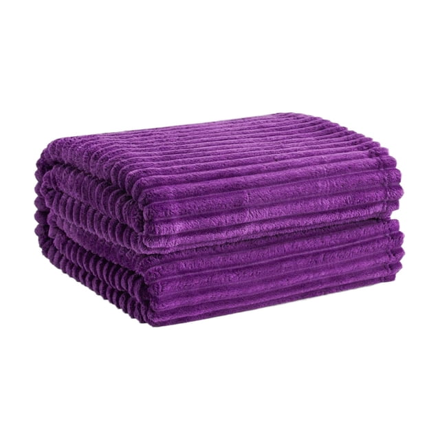 47x79 Inch Cooling Throw Blankets for Adults Flannel Fleece Throw Blanket Ribbed Throw Blankets and Throws Bulk Reversible Plush Fluffy Blanket for Autumn, Woman, Chair, Sofa, Home Decor