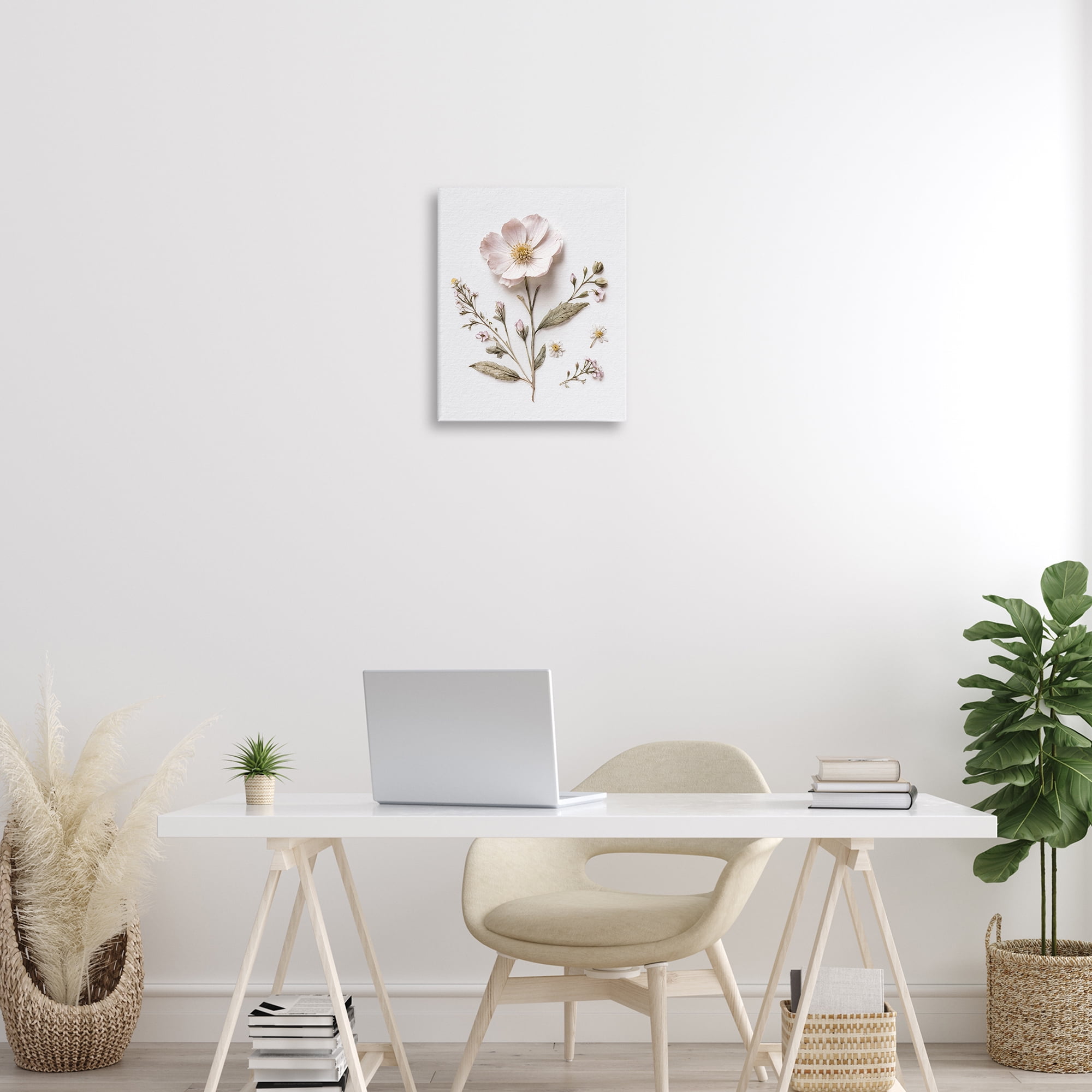 Pressed Wild Flowers Canvas Wall Art, design by Lettered and Lined