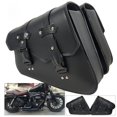 thumbnail image 1 of Bolso colgante retro para motocicleta, de cuero sintético de color sólido, sencillo y resistente al desgaste, 1 of 4