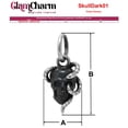 thumbnail image 4 of Charm Calavera Realista SkullDark01 5Pzas PPlata S925 Chapa Colgante Sencillo Cráneo/Serpiente Plata/Negro Caja Blanca 4, 4 of 4